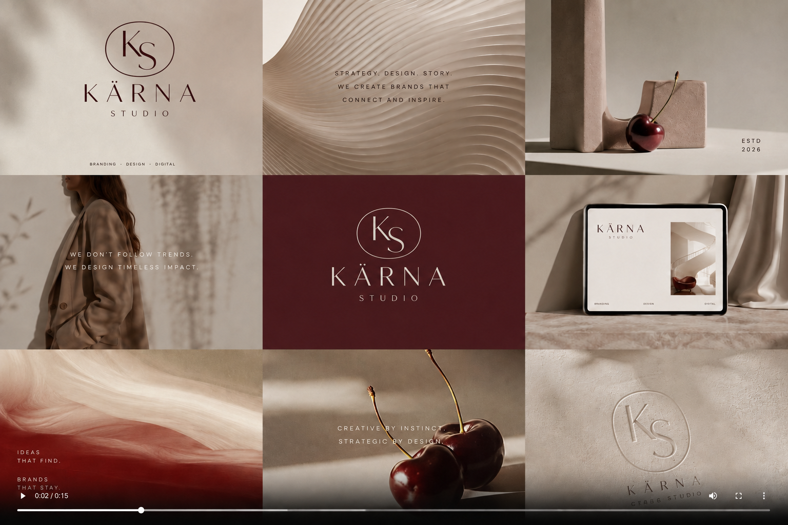 KÄRNA Creative Studio brand moodboard